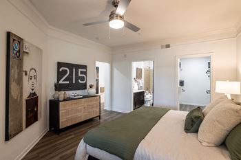 Bedroom with comfortable bed